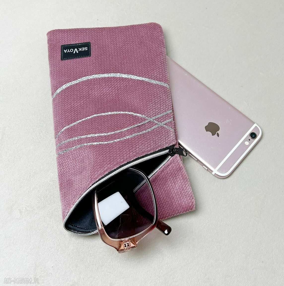 Welurowe etui na telefon lub okulary ZERO WASTE 35