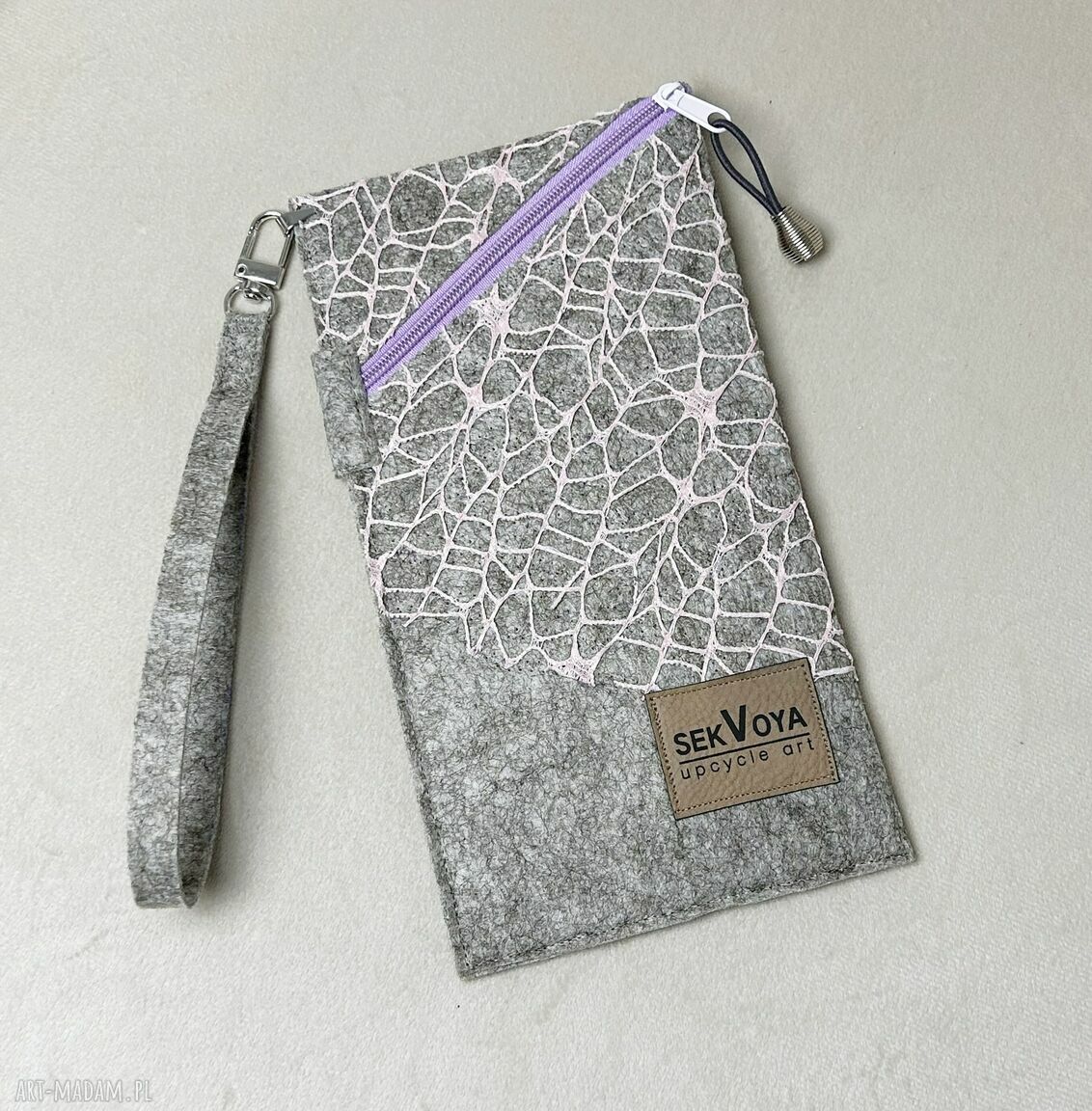 Ręcznie robione etui na telefon lub okulary - styl Zero Waste