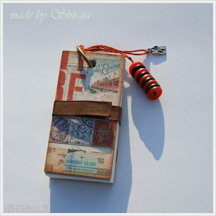 Lista na zakupy Paryż - notesik scrapbooking do torebki