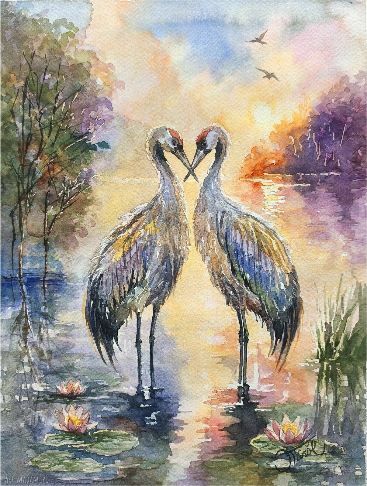 Na zawsze - akwarela 24x32 cm oryginał