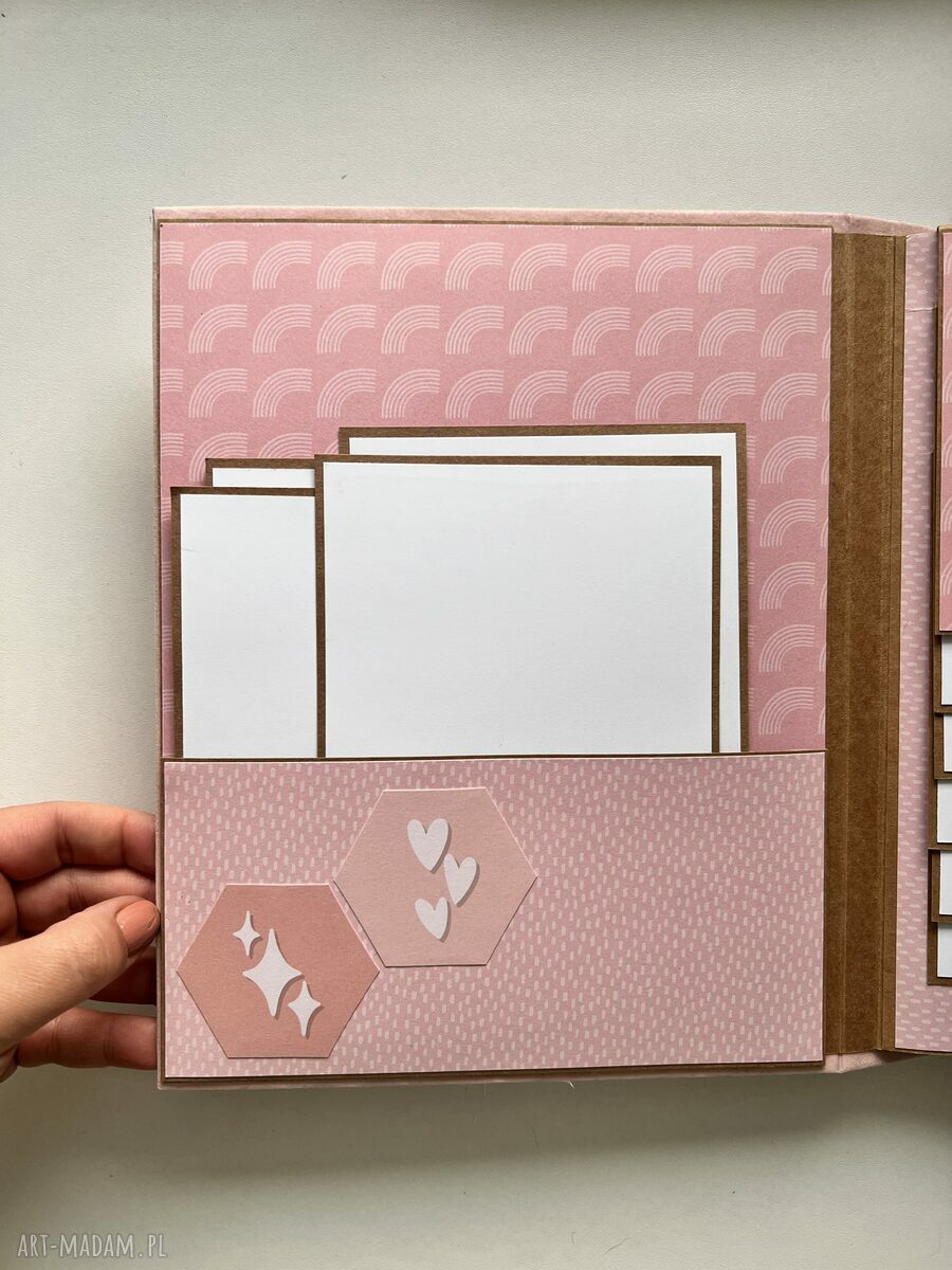 Album na zdjęcia Candy - scrapbooking różowy dla dziewczyny