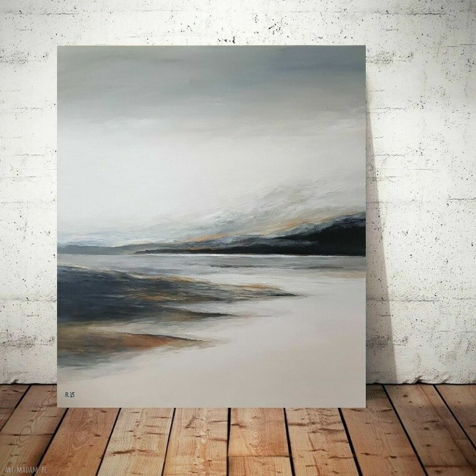 Nad morzem - ręcznie malowany obraz akrylowy 70x60 cm
