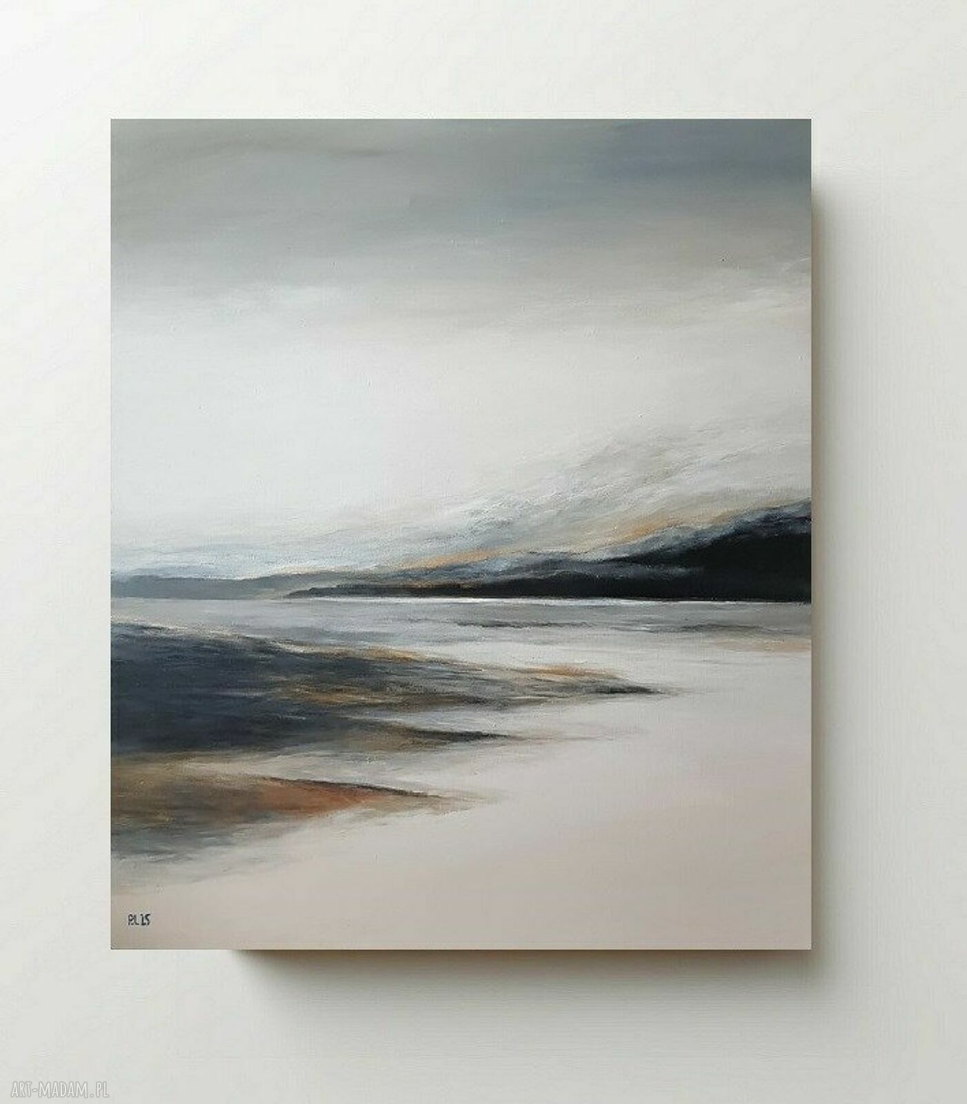 Nad morzem - ręcznie malowany obraz akrylowy 70x60 cm