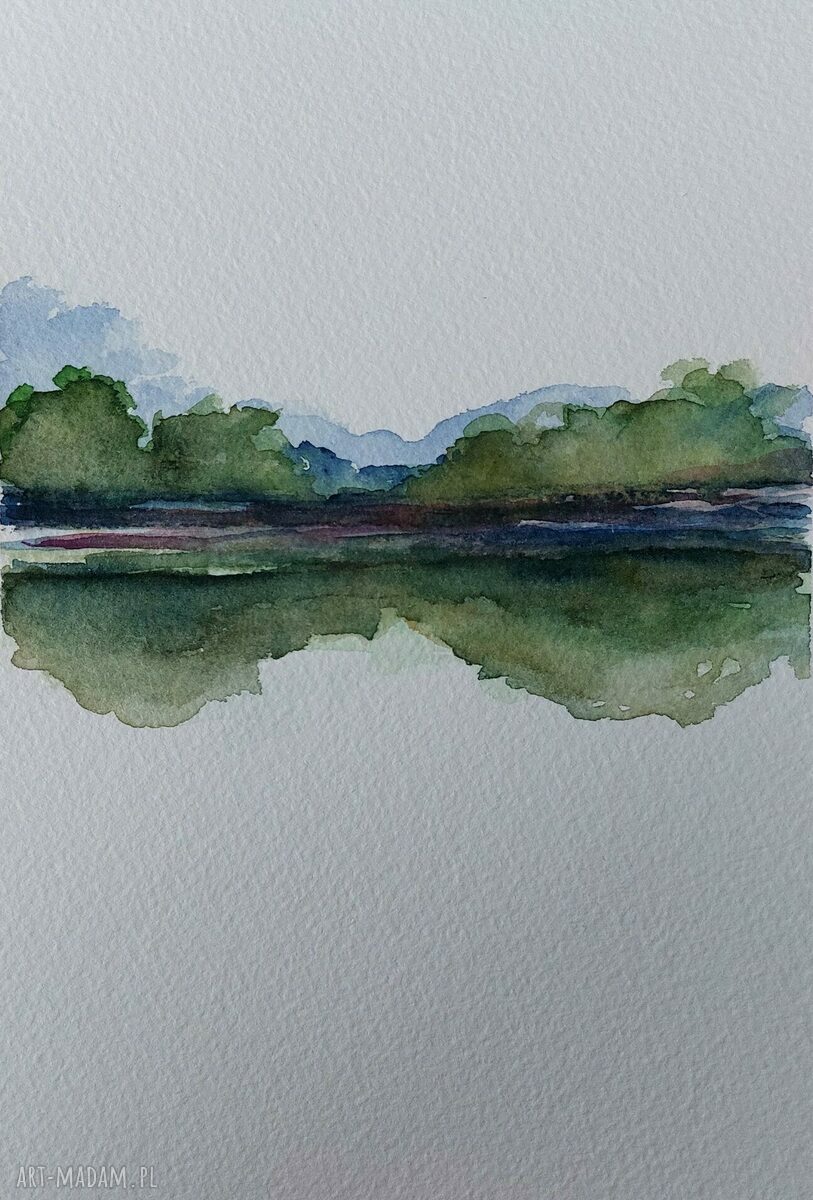 Nad wodą - akwarela w formacie A5 (bez oprawy)