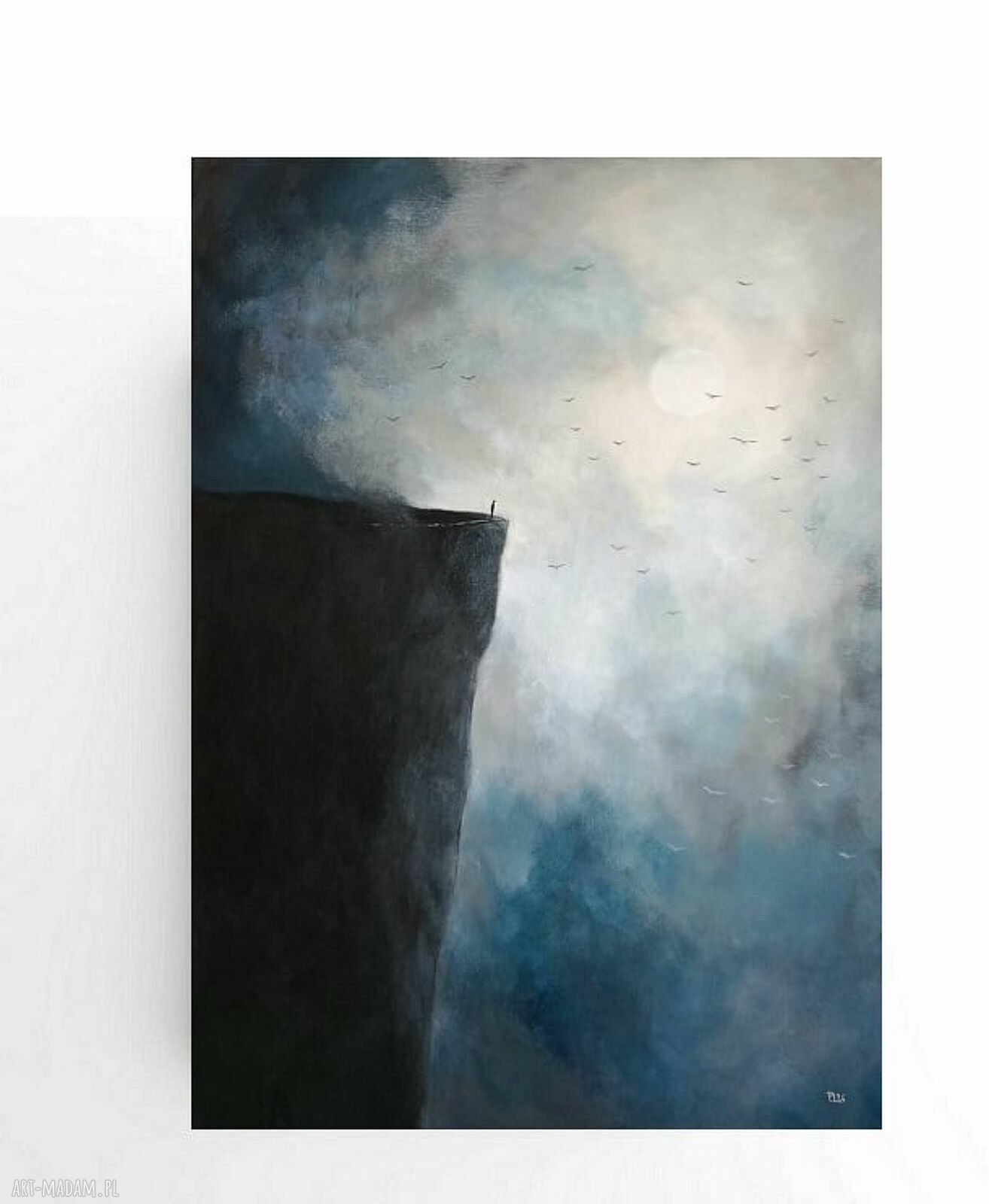 Nad ziemią - oryginalny obraz akrylowy na płótnie 70 x 50 cm