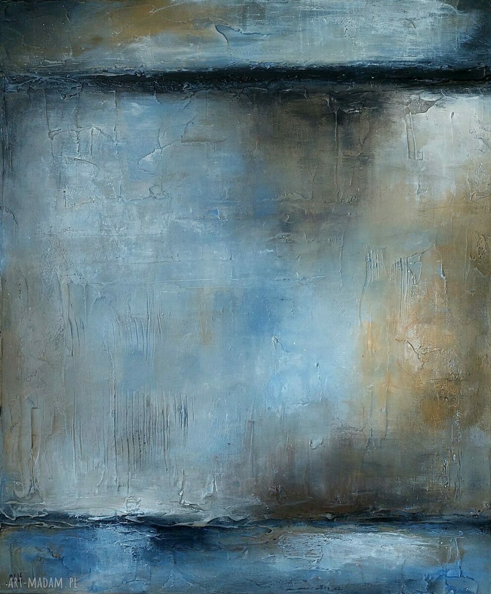 Nad Ziemią - ręcznie malowany obraz akrylowy 60x50 cm (gotowy do zawieszenia bez ramy)