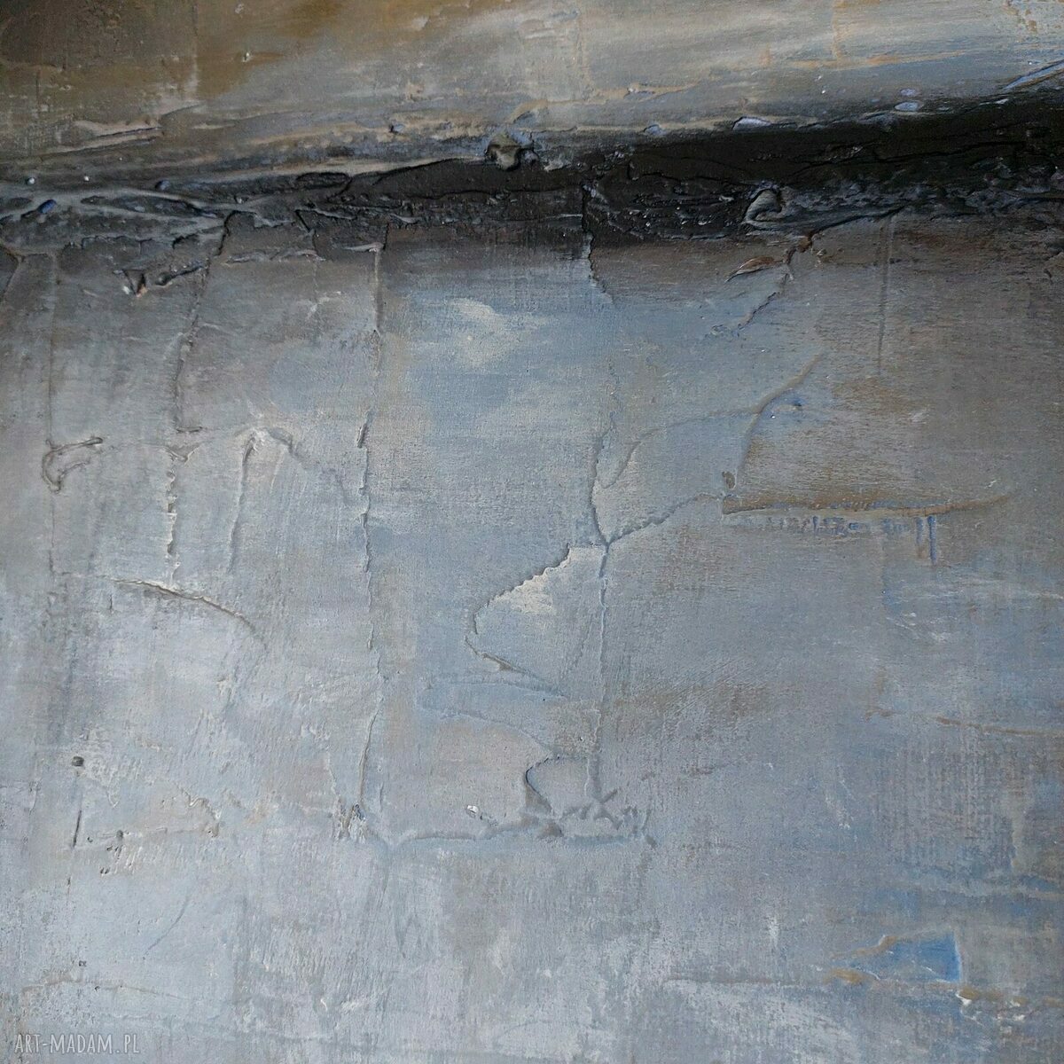 Nad Ziemią - ręcznie malowany obraz akrylowy 60x50 cm (gotowy do zawieszenia bez ramy)
