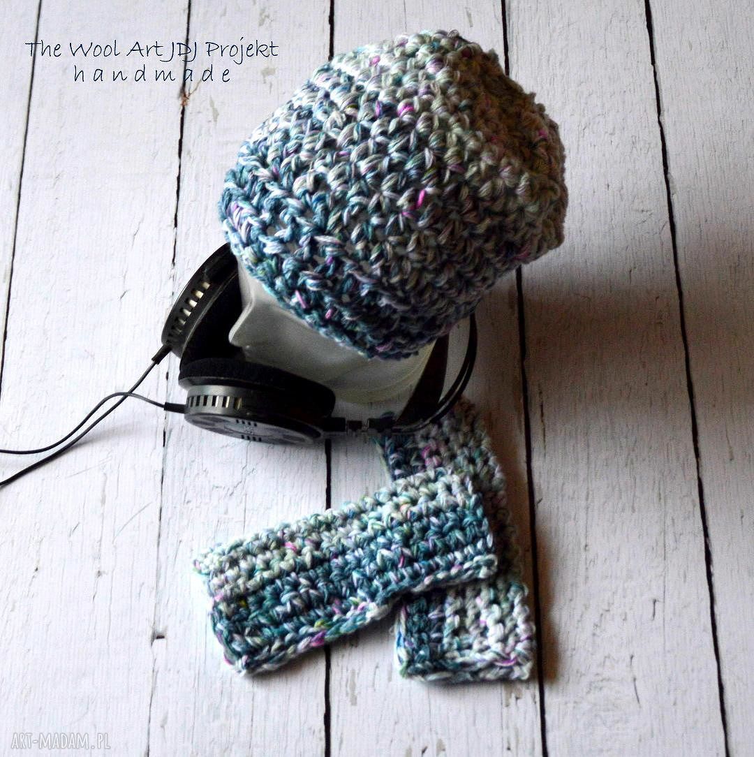 czapka nakryciegłowy prezent wełniana grubo tkana piękny