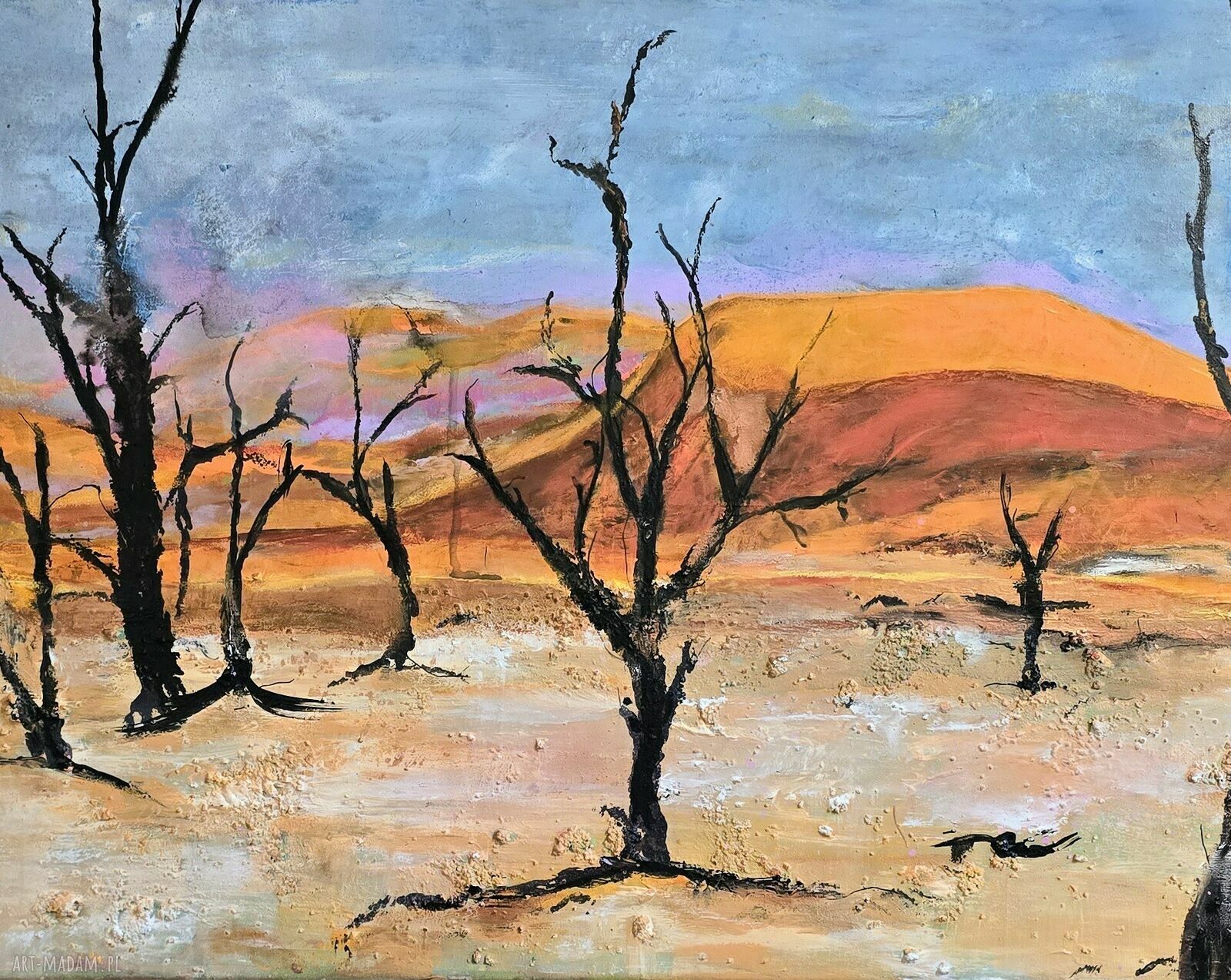 Namibia - ręcznie malowany obraz akrylowy na płótnie 50x70 cm