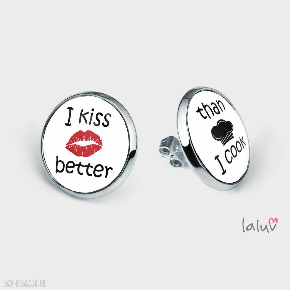Kolczyki sztyfty KISS BETTER - ręcznie robione