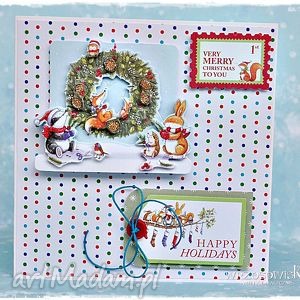 very merry christmas - kolorowe scrapbooking kartki