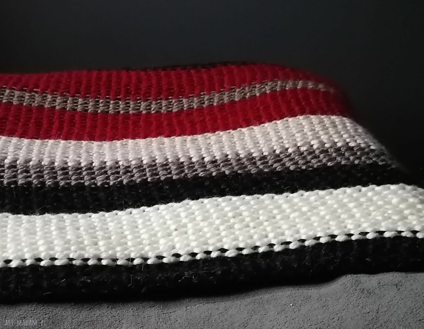 koce i narzuty: gruby pled boho HandMade