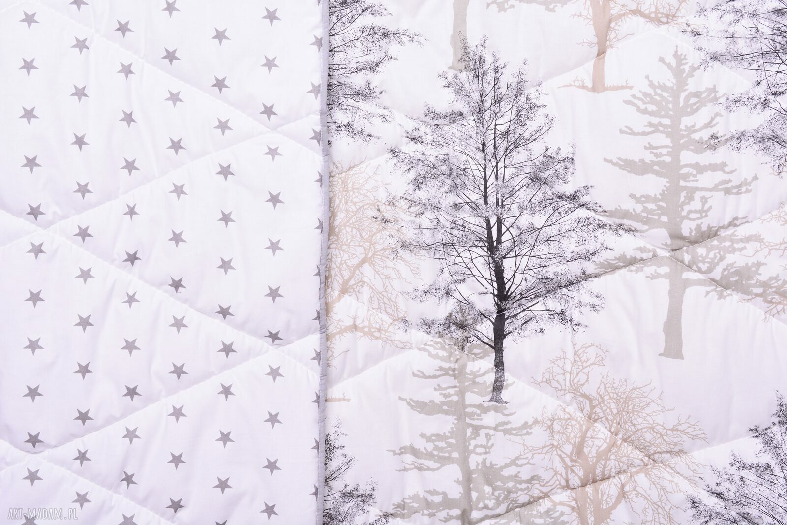 Narzuta Mystical Forest 155x205 cm w drzewka - dwustronna Majunto