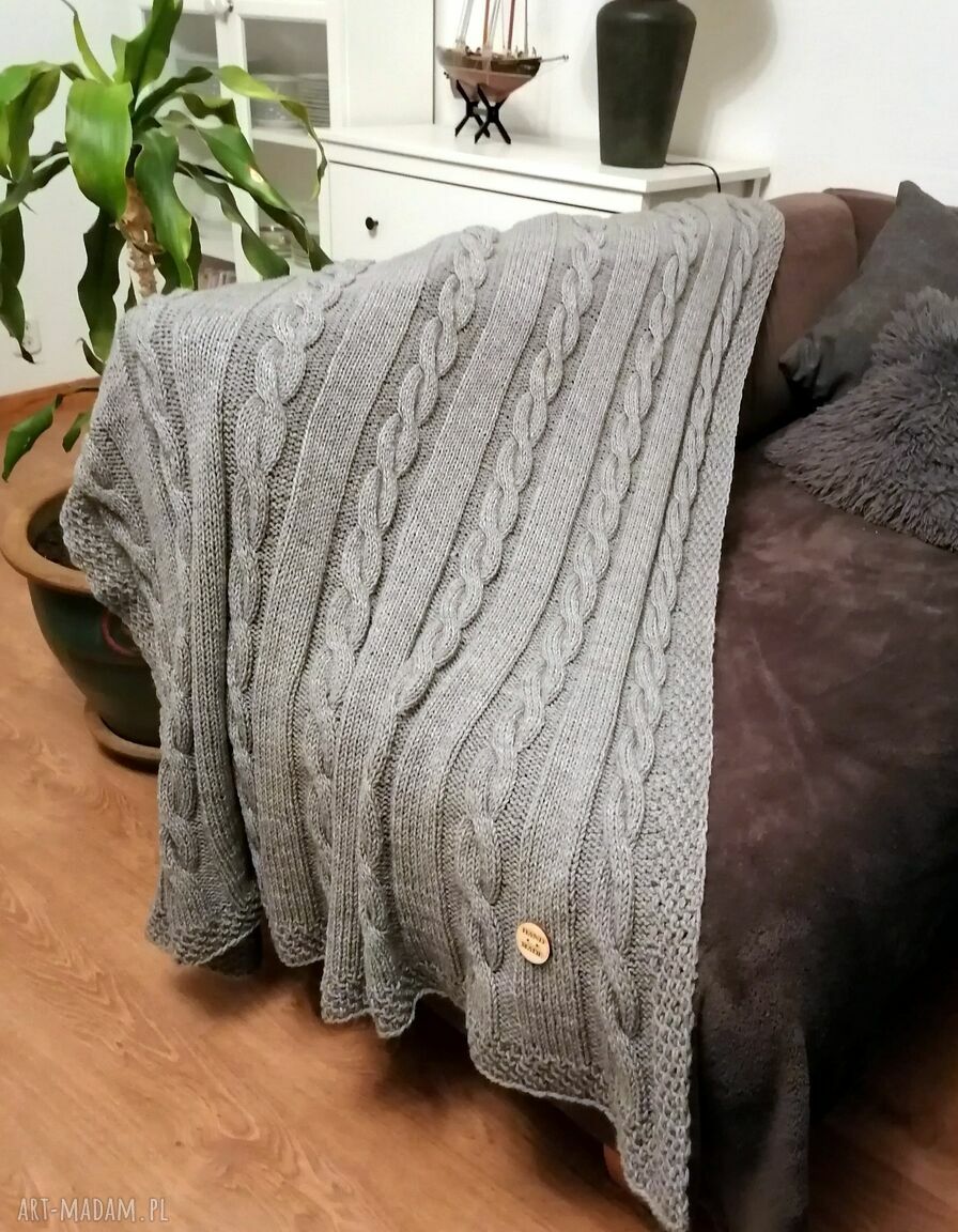 koce i narzuty: pled koc Ręcznie wykonane