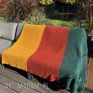 narzuta w kolorach jesieni handmade wool crafts