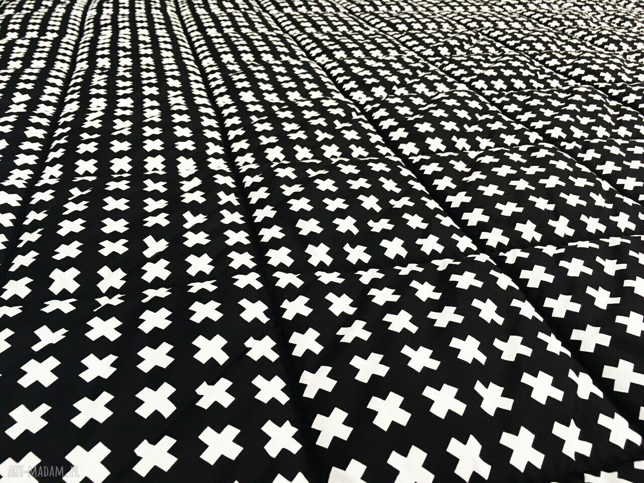 Narzuta White Clouds 155x205 cm - biało-czarna skandynawska, dwustronna