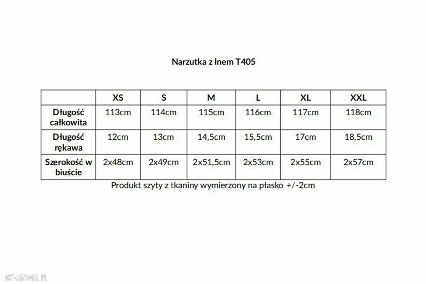 Narzutka z lnu z kopertowym przodem T405 w kolorze mokka