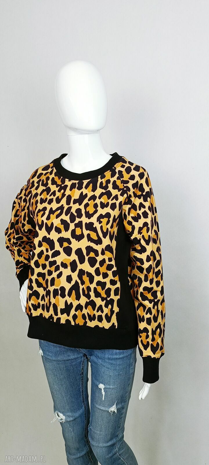 NURI PANTERKA - bluza damska handmade w panterkowym stylu