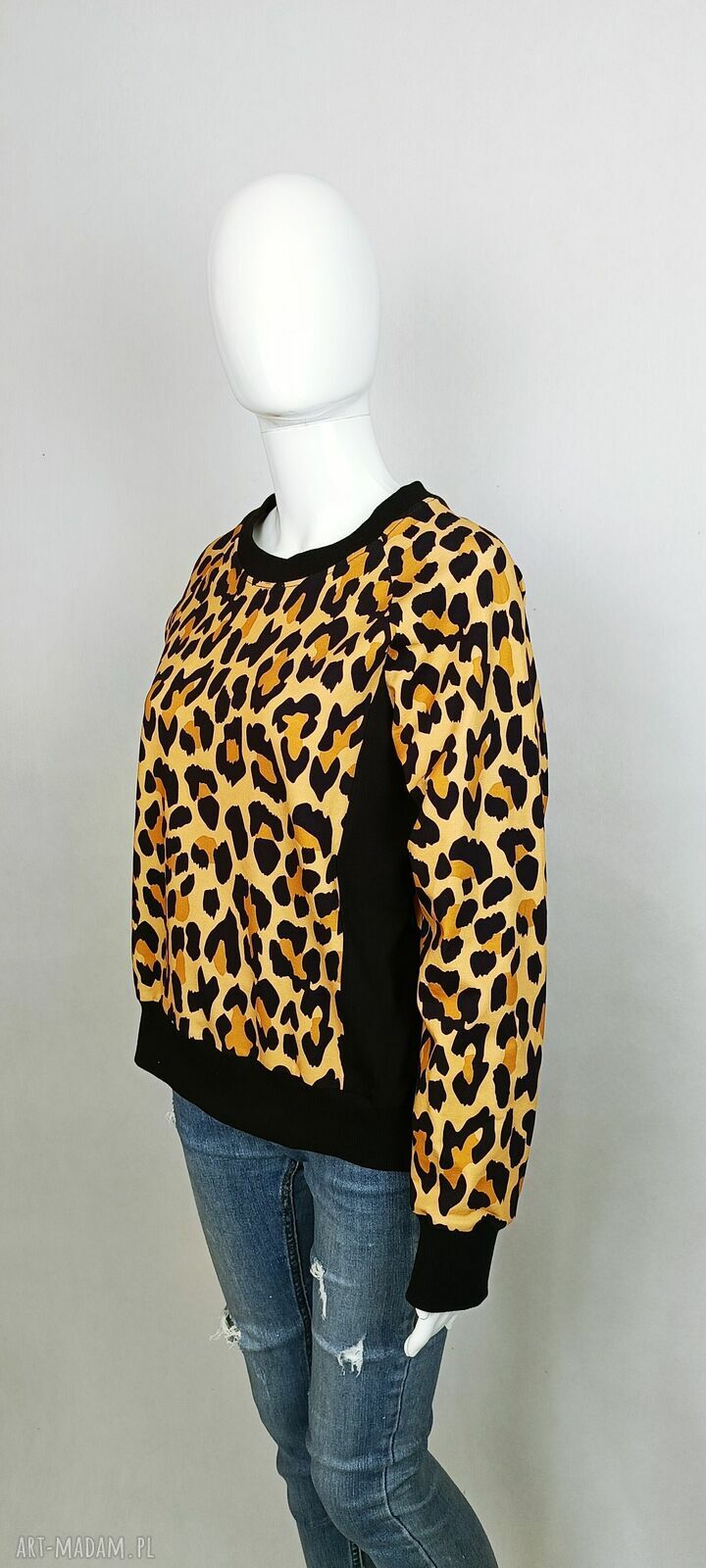 NURI PANTERKA - bluza damska handmade w panterkowym stylu