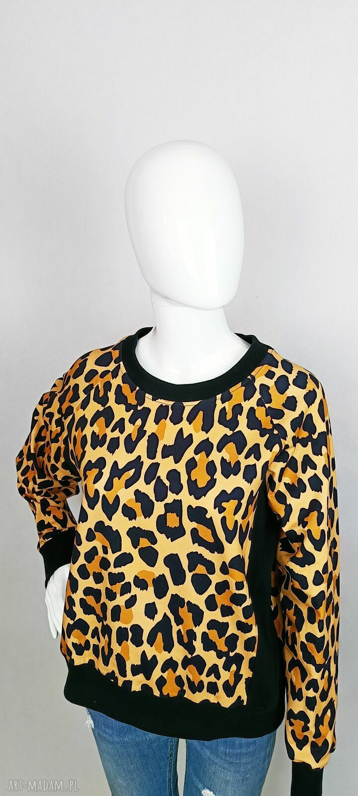 NURI PANTERKA - bluza damska handmade w panterkowym stylu