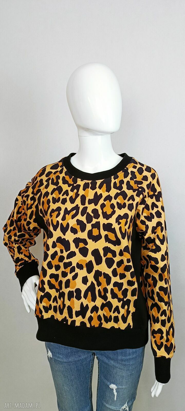 NURI PANTERKA - bluza damska handmade w panterkowym stylu