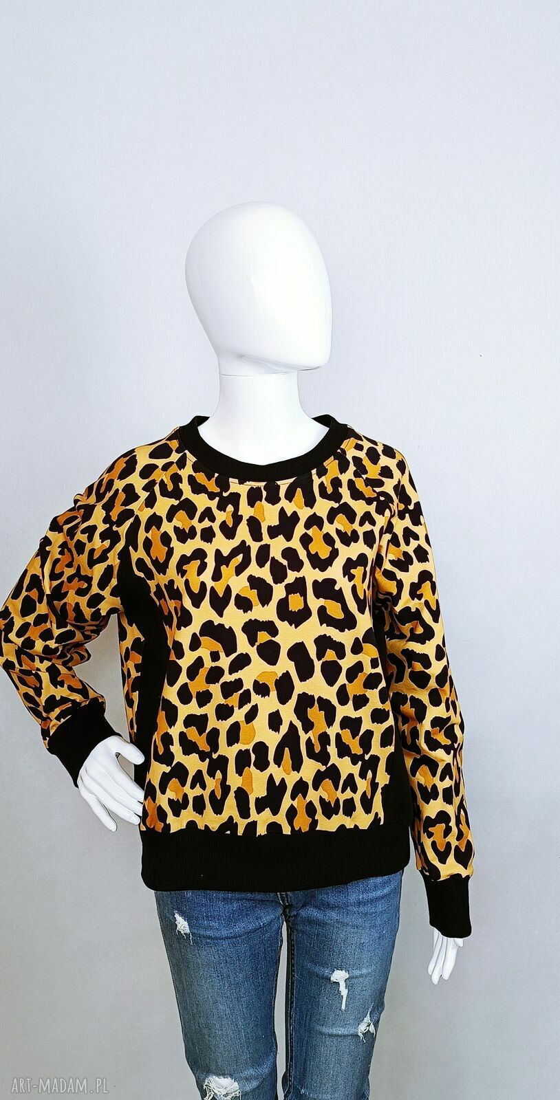 NURI PANTERKA - bluza damska handmade w panterkowym stylu
