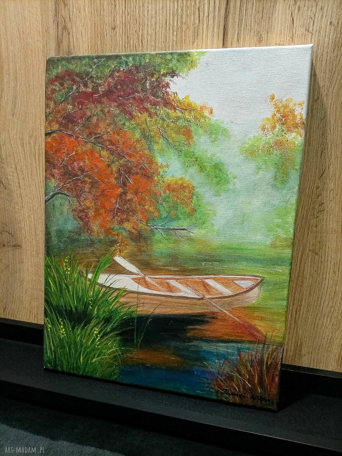 Nastrojowy obraz akrylowy na płótnie 40x30 „Zatoka wspomnień”