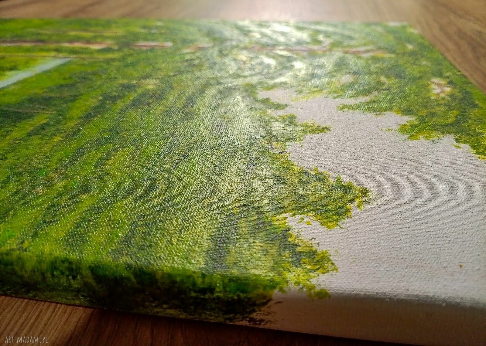 Nastrojowy pejzaż akrylowy „Polną dróżką” 40x30 cm