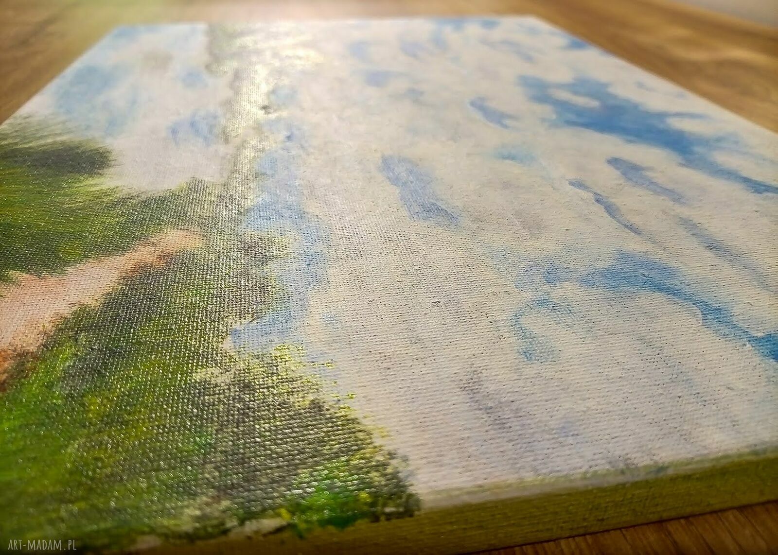 Nastrojowy pejzaż "Taniec chmur" - obraz akrylowy 30x40 cm
