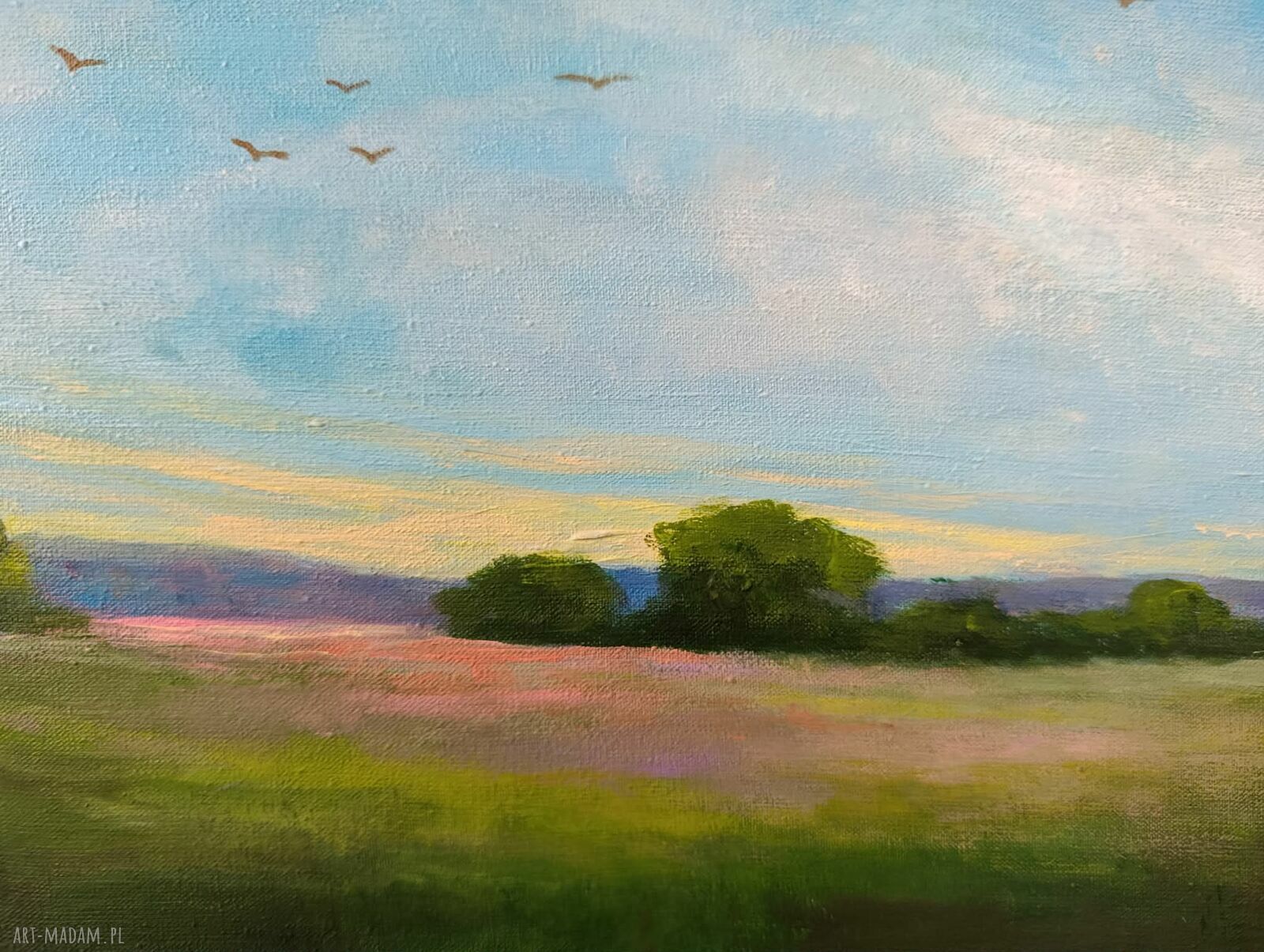 NASZE MIEJSCA - obraz akrylowy 30x40 cm (nowoczesny pejzaż na płótnie)