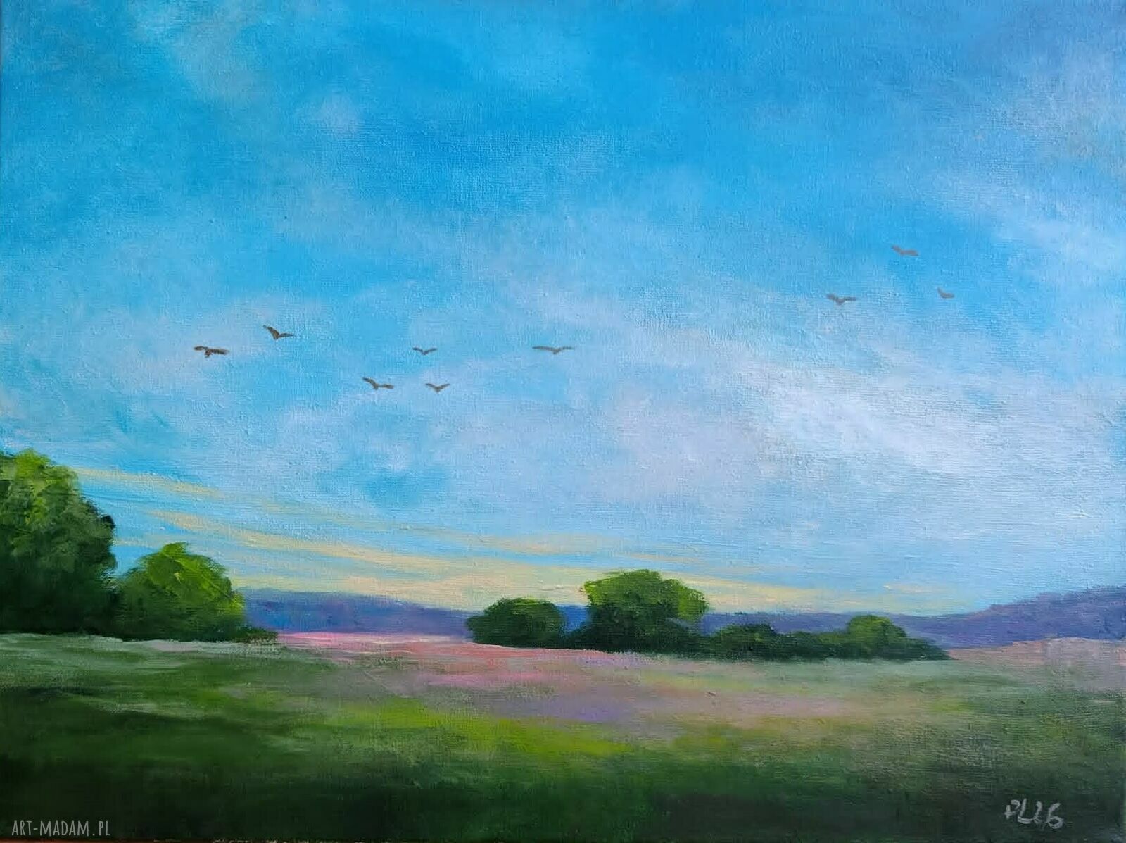 NASZE MIEJSCA - obraz akrylowy 30x40 cm (nowoczesny pejzaż na płótnie)