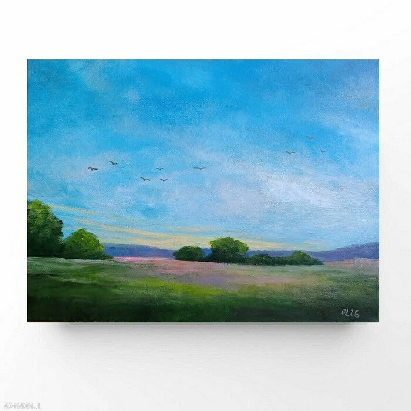 NASZE MIEJSCA - obraz akrylowy 30x40 cm nowoczesny pejzaż na płótnie