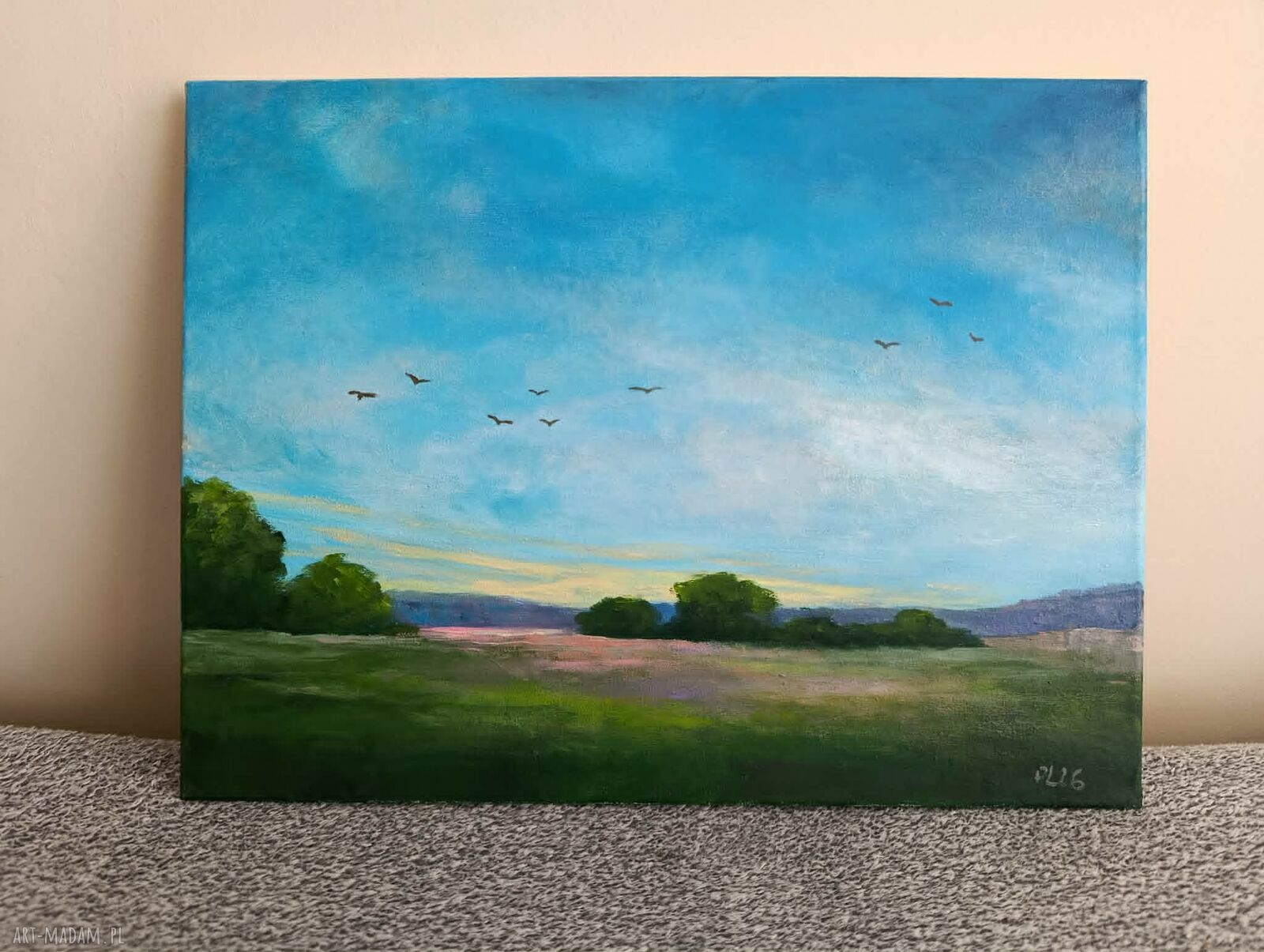 NASZE MIEJSCA - obraz akrylowy 30x40 cm (nowoczesny pejzaż na płótnie)