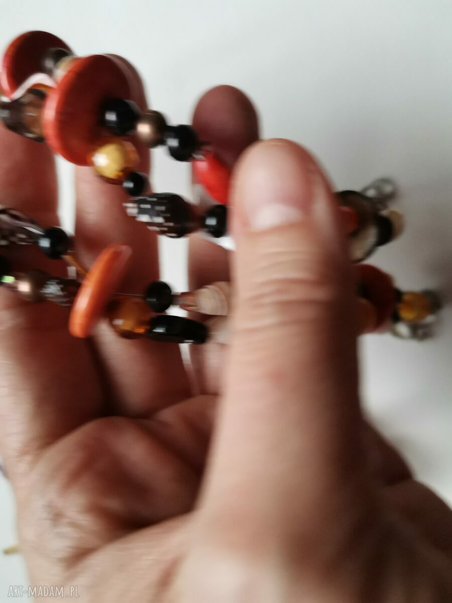 Naszyjnik boho koraliki i muszelki Ruda Klara Frida (box G1)