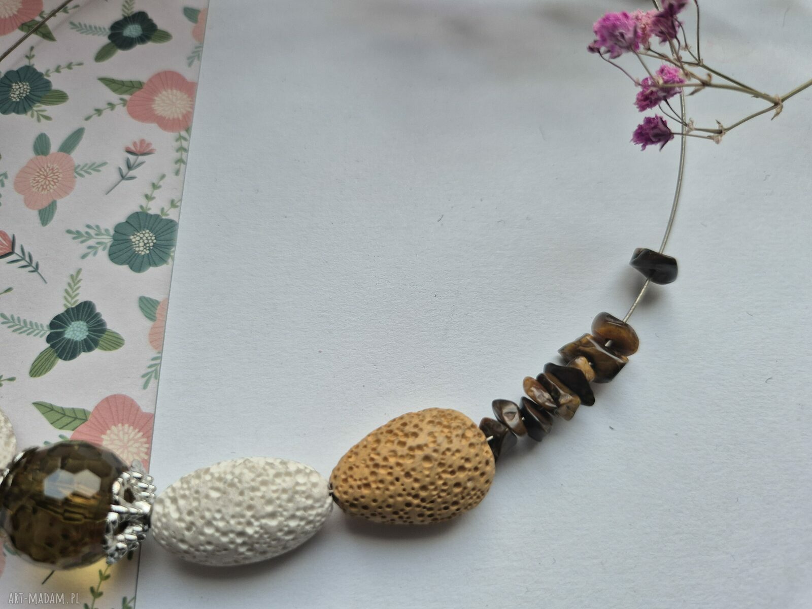 Naszyjnik boho kolorowy w formie obroży - Frida, folk i etno