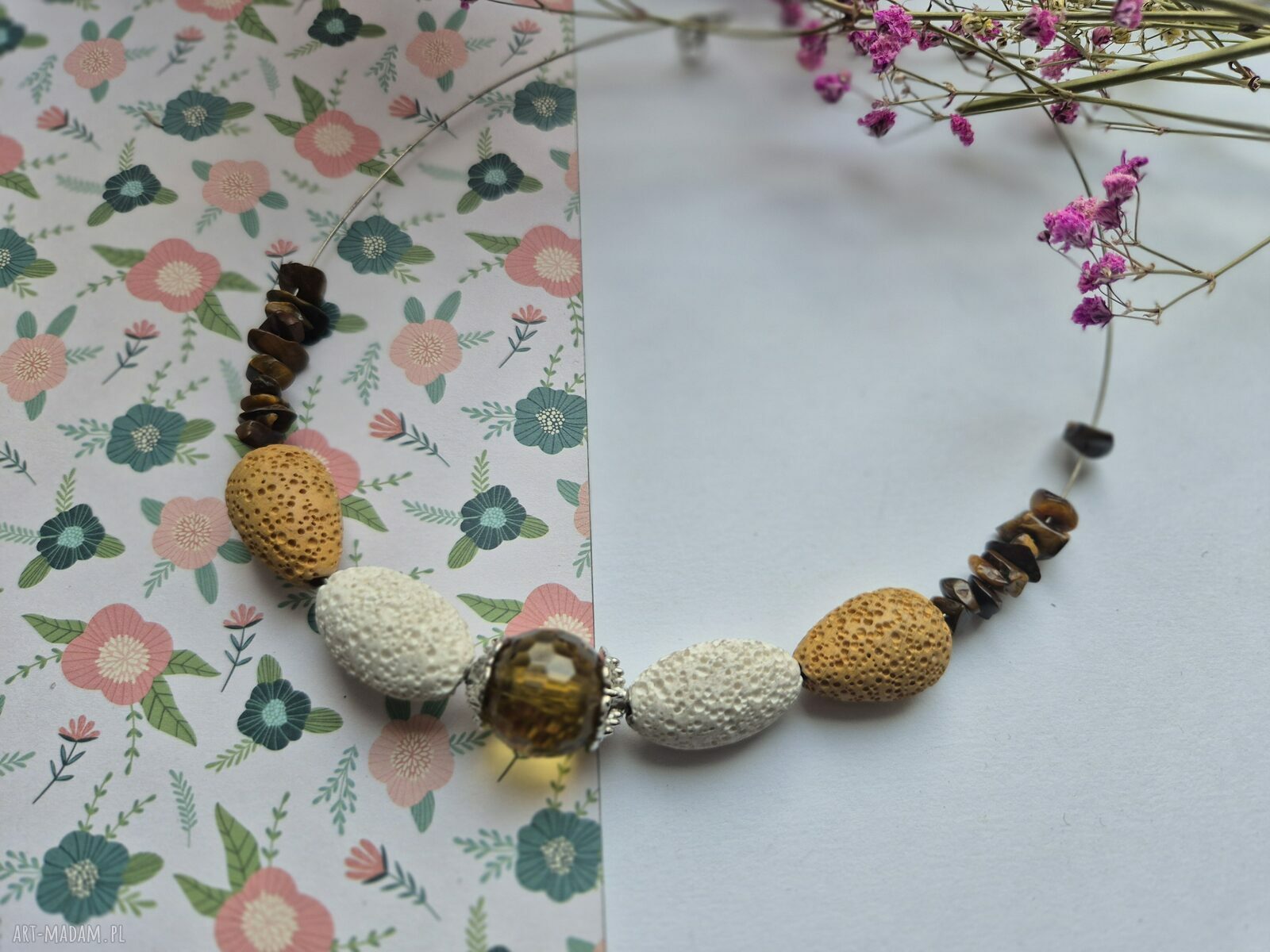 Naszyjnik boho kolorowy w formie obroży - Frida, folk i etno