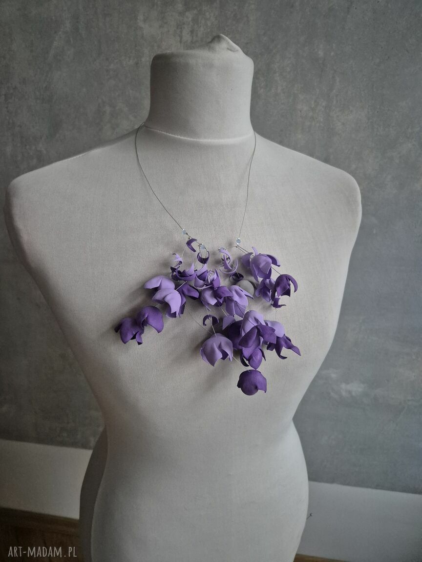 Kwiatowy naszyjnik boho - niezwykle lekki, handmade