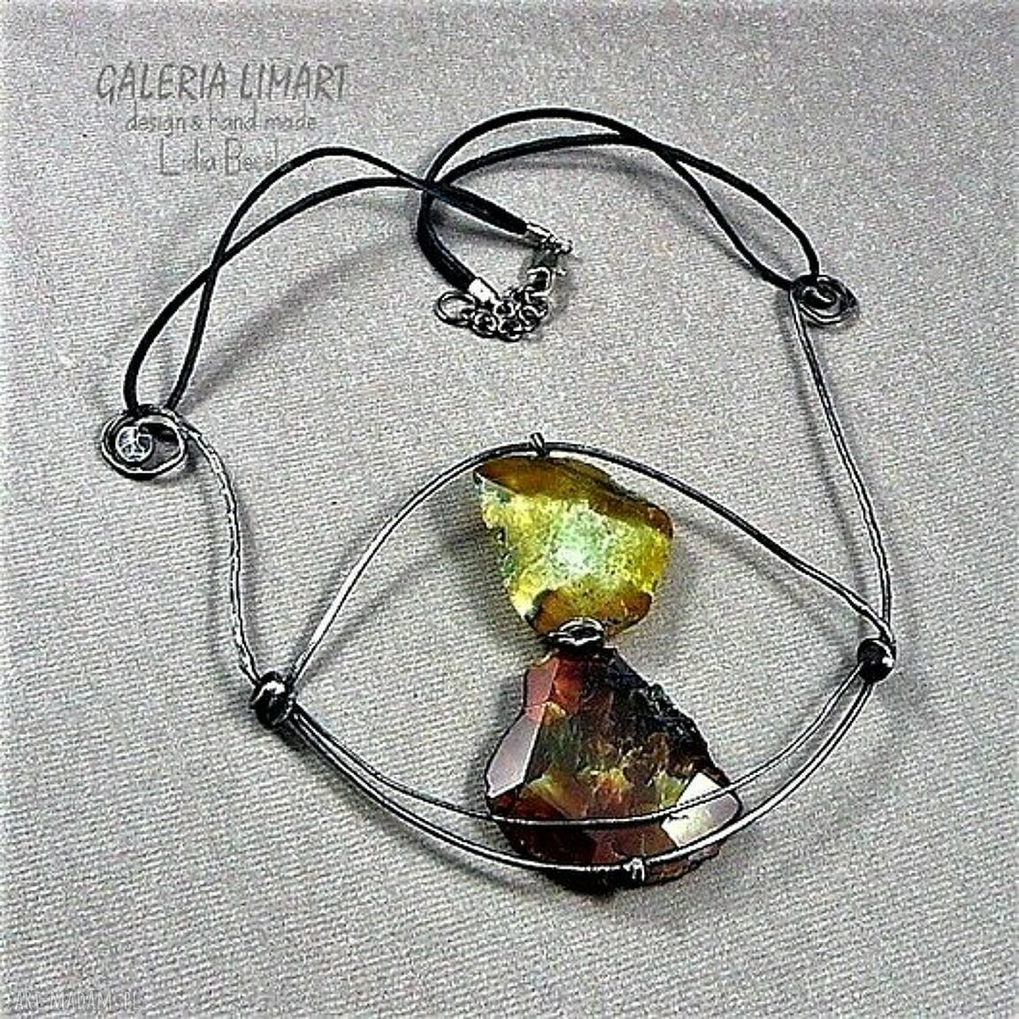 Naszyjnik designerski typu choker z naturalnych agatów - unikatowa ozdoba