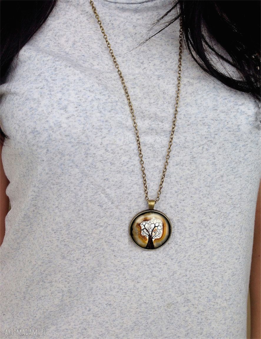 naszyjniki: Drzewo Gondoru Duży medalion z łańcuszkiem Ręcznie robione