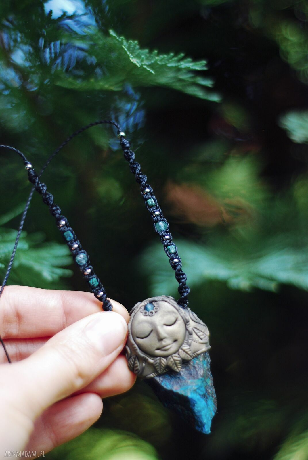 Naszyjnik FOREST SPIRIT z Elfem i Chryzokolą