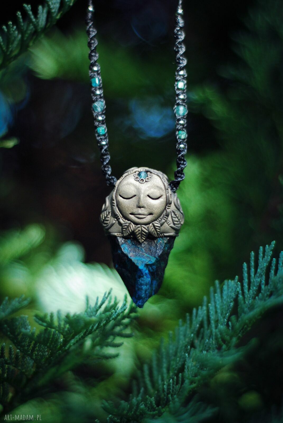 Naszyjnik FOREST SPIRIT z Elfem i Chryzokolą