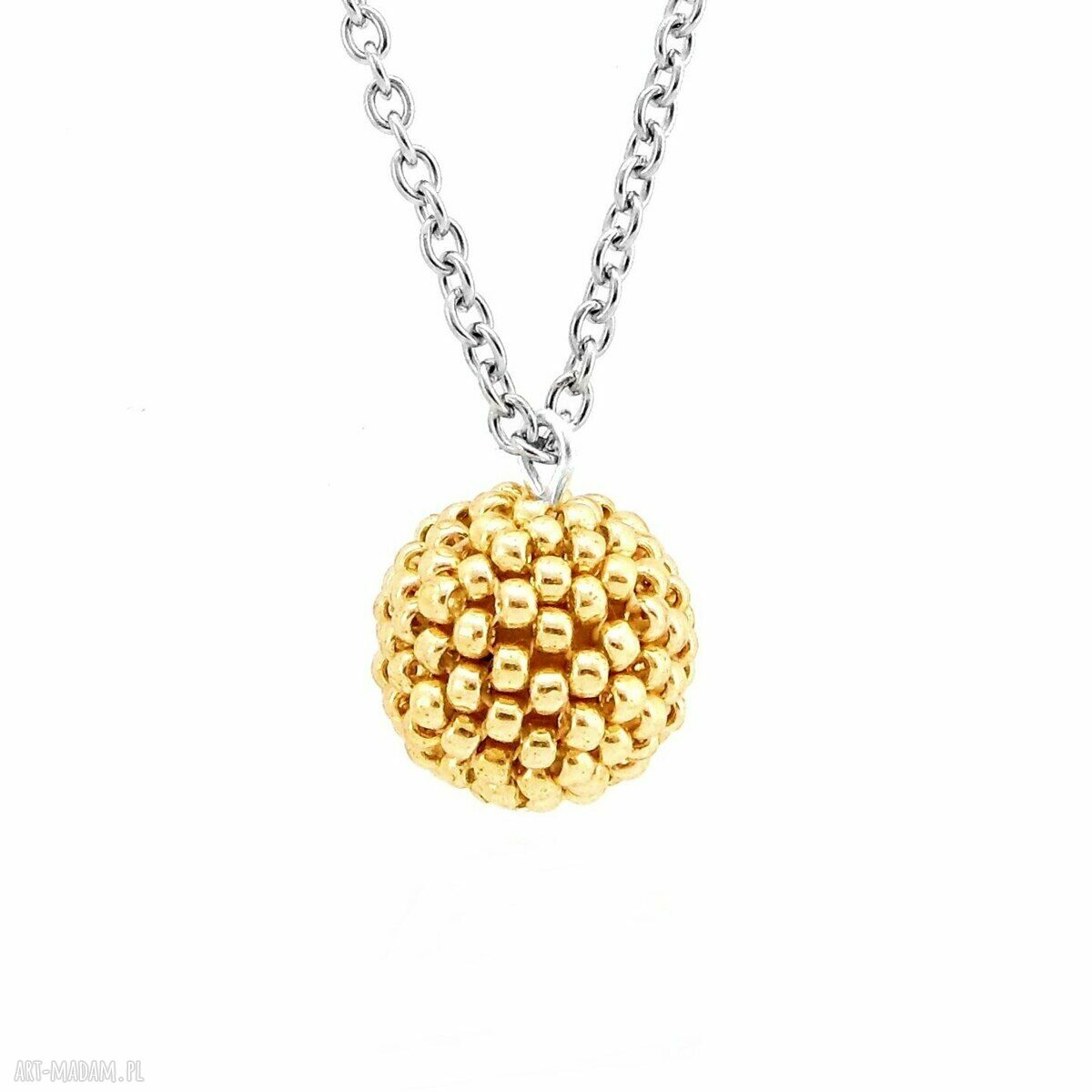 Elegancki naszyjnik Glamour Silver & Gold - stal szlachetna 316L