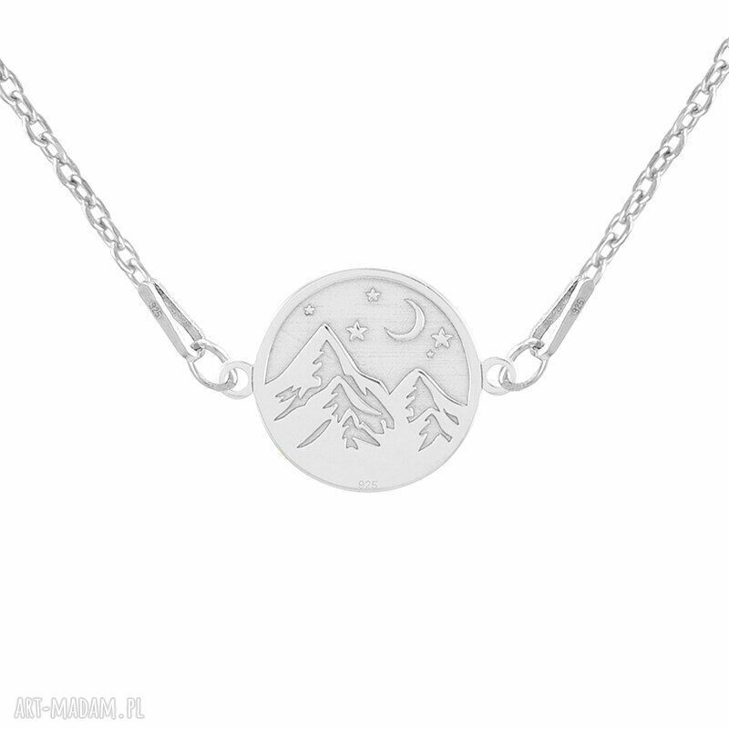 Upominek święta. Naszyjnik góry passion pasja srebrny delikatny