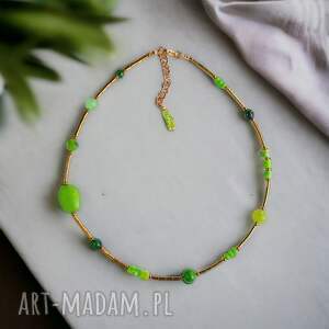 naszyjnik green choker summer collection zielony naszyjnik