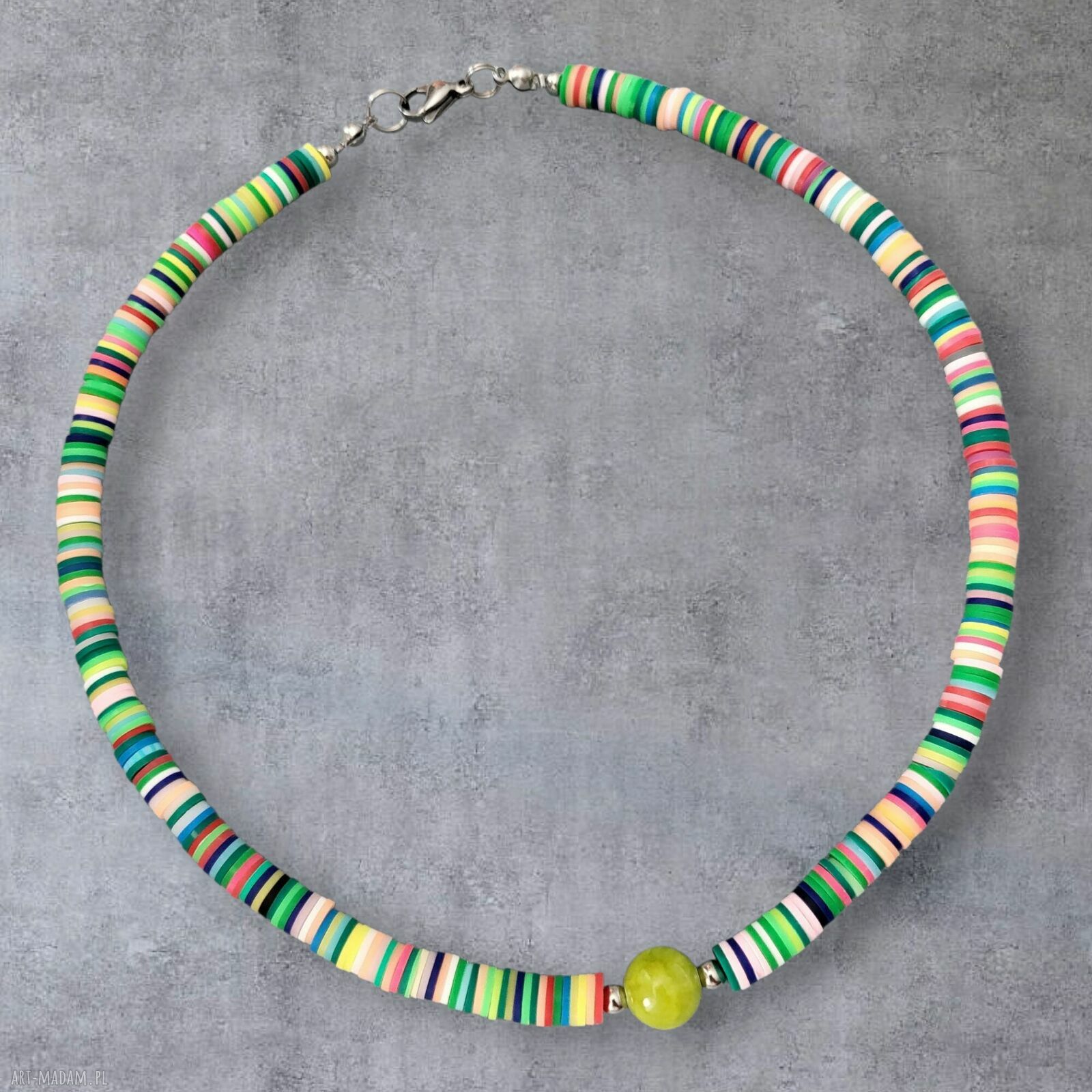 Naszyjnik Katsuki Vibes Springtime z jadeitem - handmade