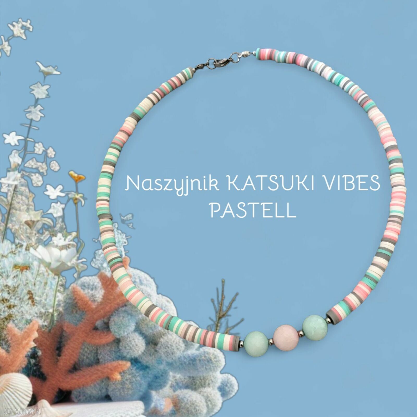 Naszyjnik Katsuki Vibes Pastell z jadeitem - ręcznie robiony