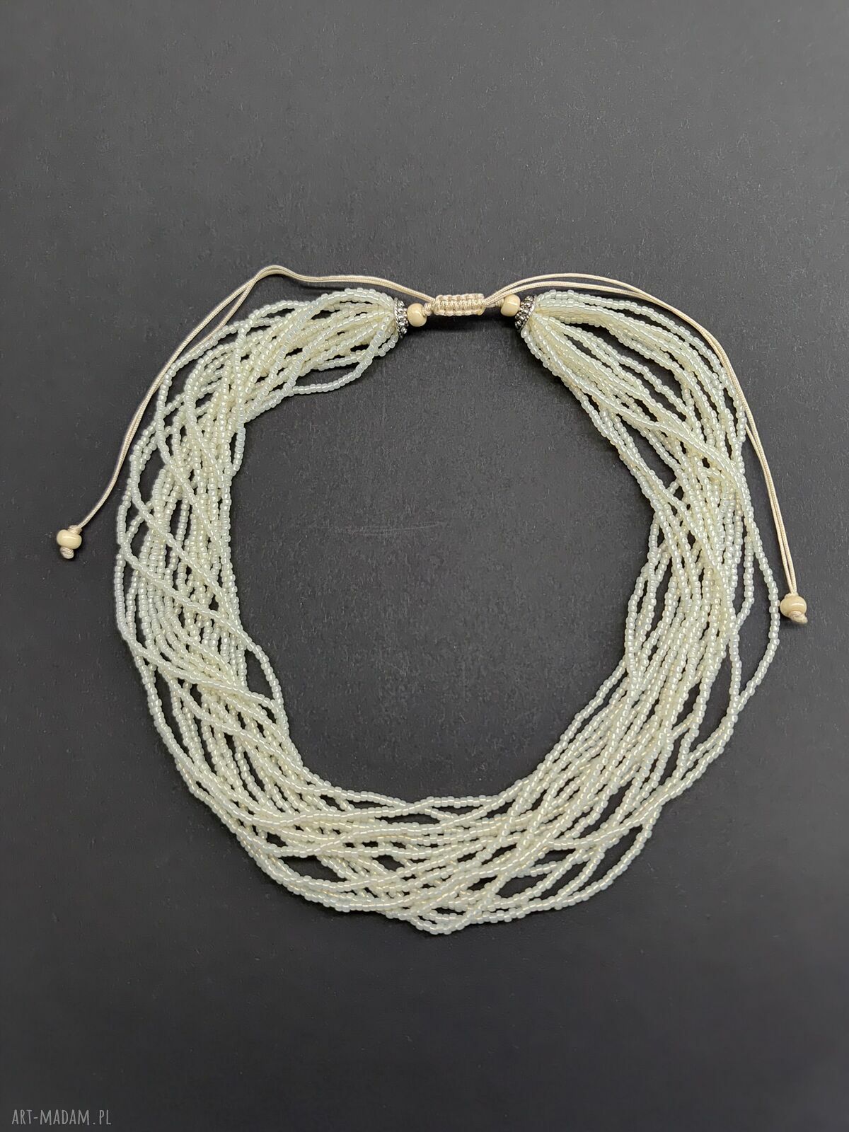 Krótki naszyjnik perłowy Toho z regulacją 44-65 cm