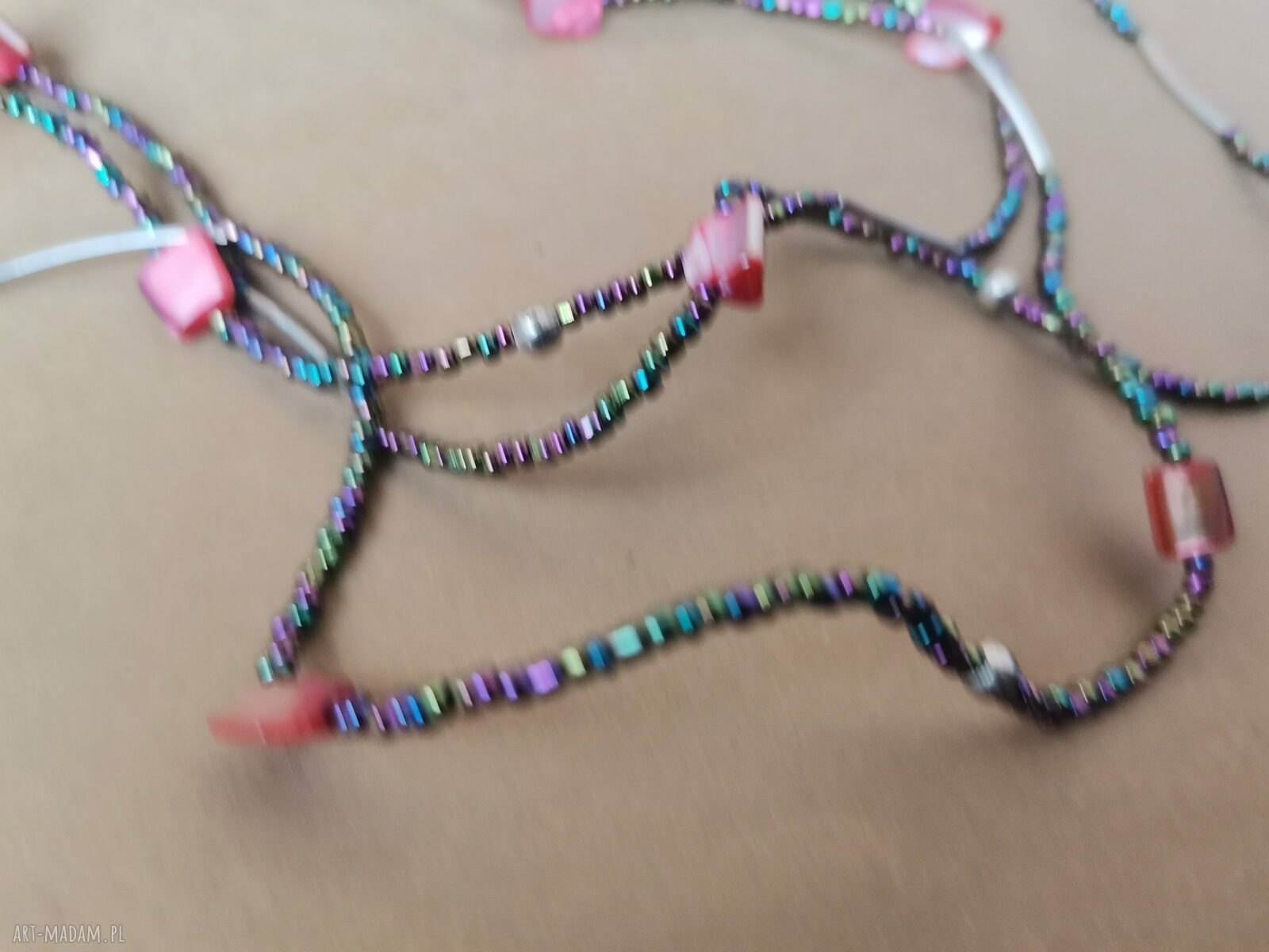 Naszyjnik koralikowy boho Frida - kolorowe koraliki
