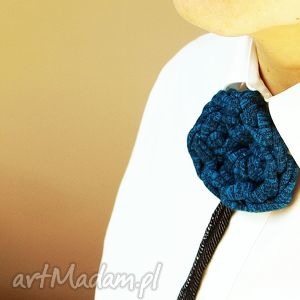 naszyjnik krawatka kwiat malachit - romantyczna, stylizacja, idealna