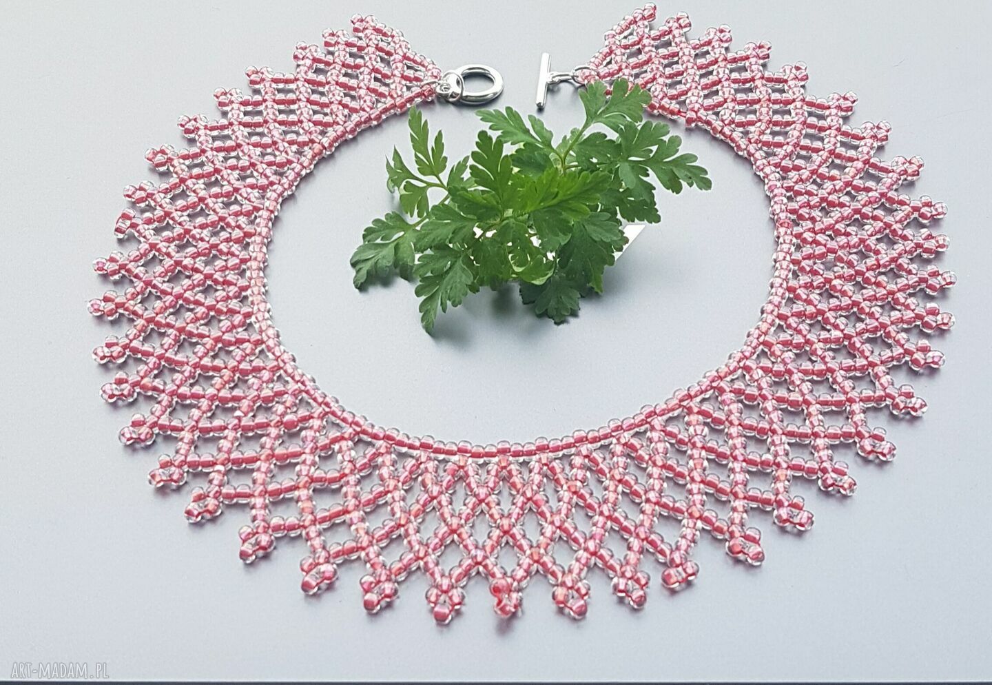 Naszyjnik Krywulka Czerwona Carla nasz24.21 - ślubna biżuteria handmade